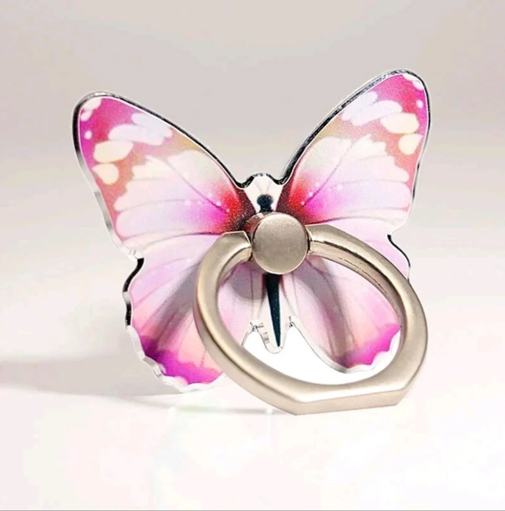 Cellphone Butterfly Ring Holder Rotates 360 Degrees,‎ Cellphone Stand Phone Grip